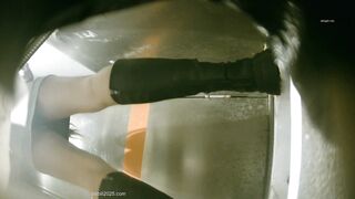 【廁拍】夜場KTV 全景後拍絲襪高跟美女大屁股 -03