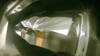 【廁拍】夜場KTV 全景後拍絲襪高跟美女大屁股 -11