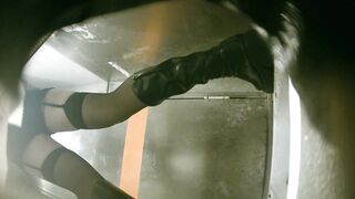 【廁拍】夜場KTV 全景後拍絲襪高跟美女大屁股 -28
